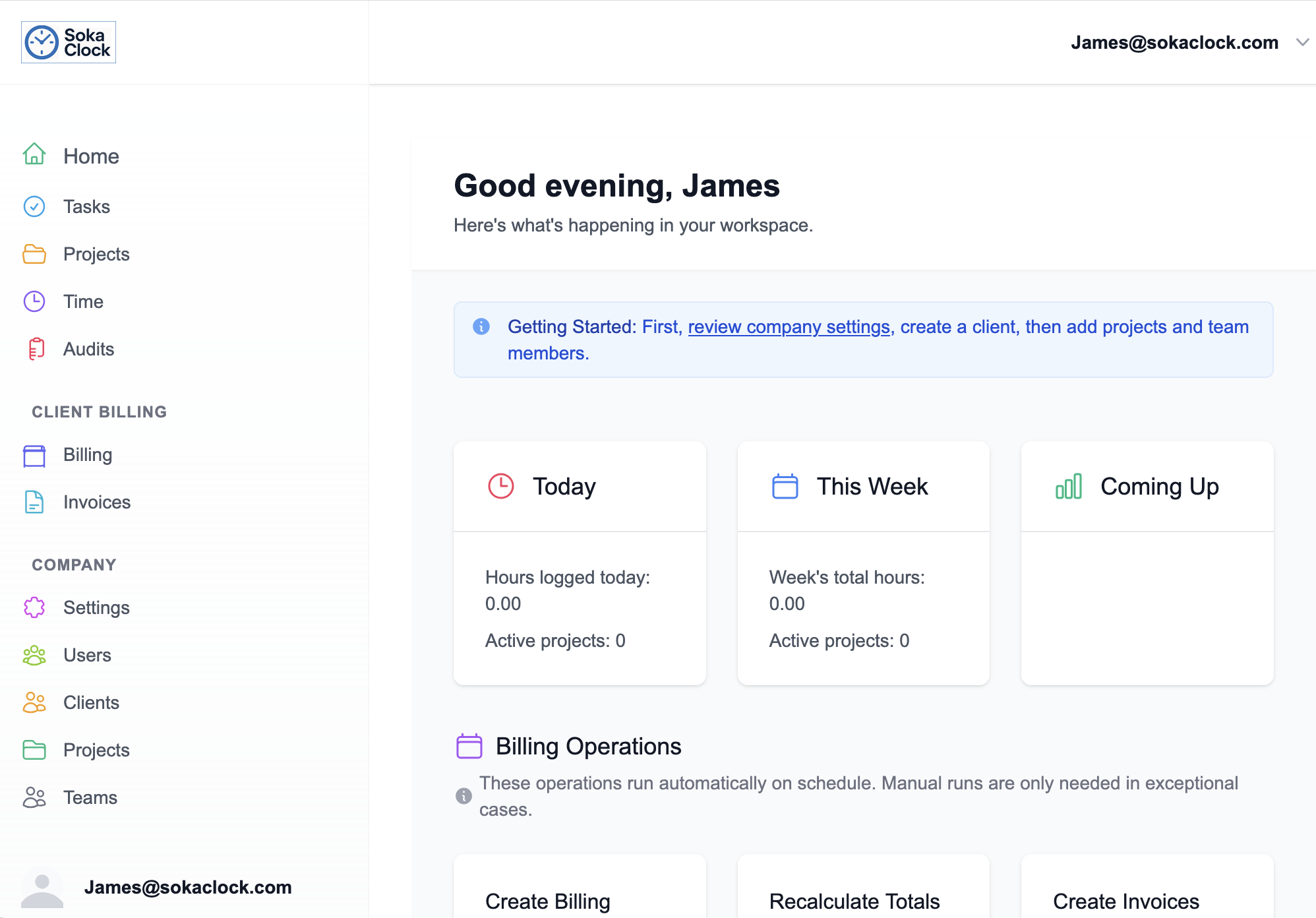 SokaClock Dashboard Preview